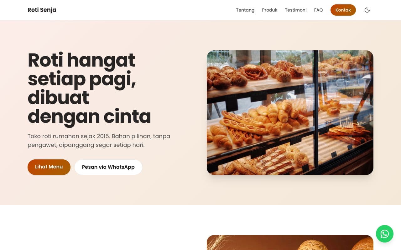 Pratinjau template UMKM / Usaha